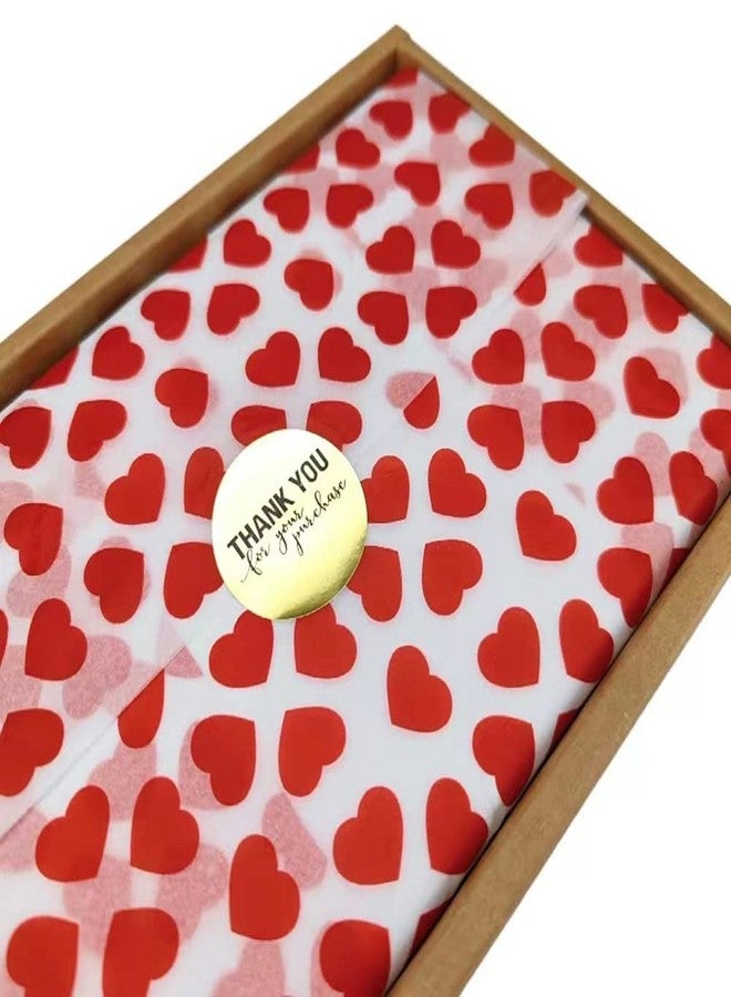 MORANTI 25 Sheets Red Heart Bulk Tissue Paper Gift Wrap 19.7 x 27.5 Inch Gift Bags Decor Tissue Paper for Valentine's Day Wedding Bridal Showers Party - Image 3